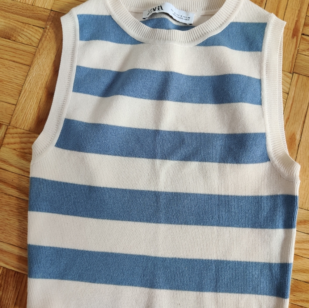 COPY - Zara Striped Cropped Tee